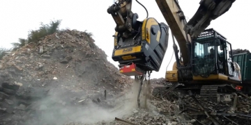 béton recyclé grâce aux materiaux de démolition