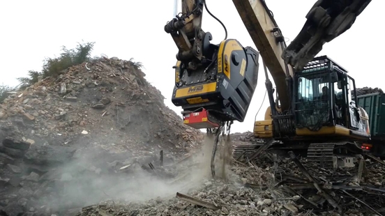 béton recyclé grâce aux materiaux de démolition