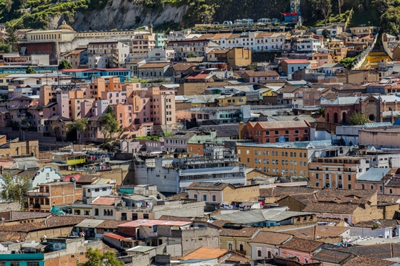 Schne Huser am Rande der Altstadt von Quito