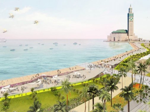 Promenade mosquée Hassan II