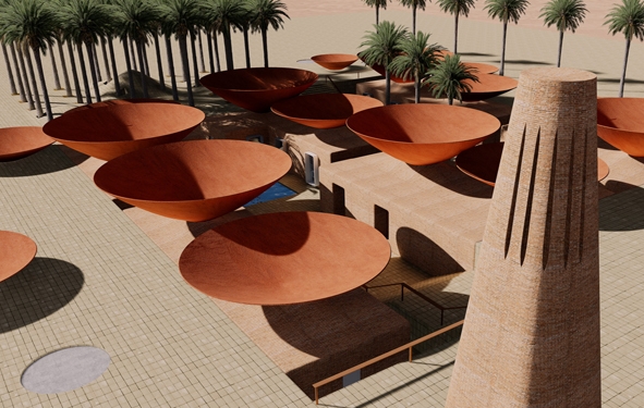 concave roof
