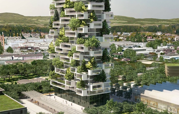 gratte-ciel imaginé pour abriter des usines