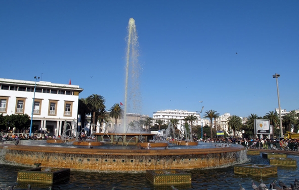 La fontaine emblématique de casablanca