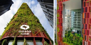 singapour, hotel envahit par la vegetation