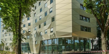 le bâtiment résidentiel des étudiants à paris