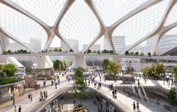 UNStudio imagine gare-hyperloop