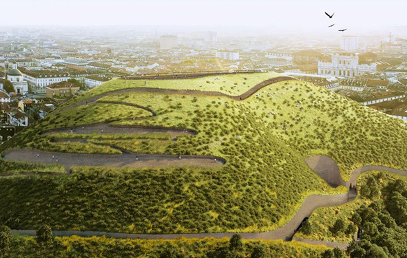 montagne artificielle à Turin