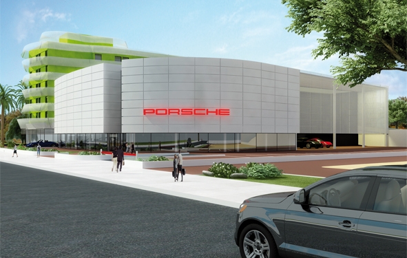 Les showrooms de Volkswagen et Porsche