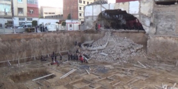 effondrement d'un mur à Casablanca