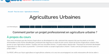 Un Mooc pour accompagner les projets d’agricultures urbaines (2020)